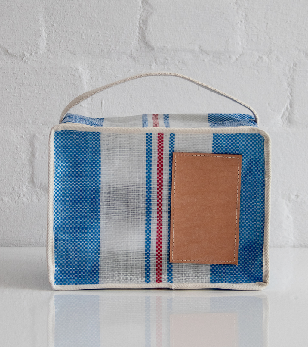 No.o28 Tarpaulin Cooler Bag Blue Stripe